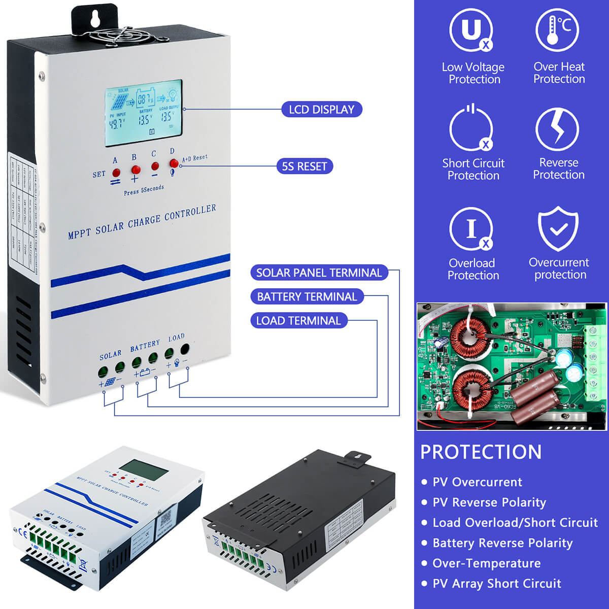 Y&H MPPT 60A Solar Charger Controller 12V 24V 36V 48V Auto Battery Cha –  Shenzhen Yonghui Co., Ltd